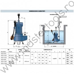 Pompe submersibile VXCm35-45 Vortex Pedrollo