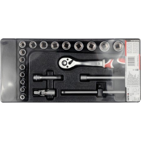 YT-5542 YATO Trusa chei tubulare si antrenor 3/8" pentru dulap