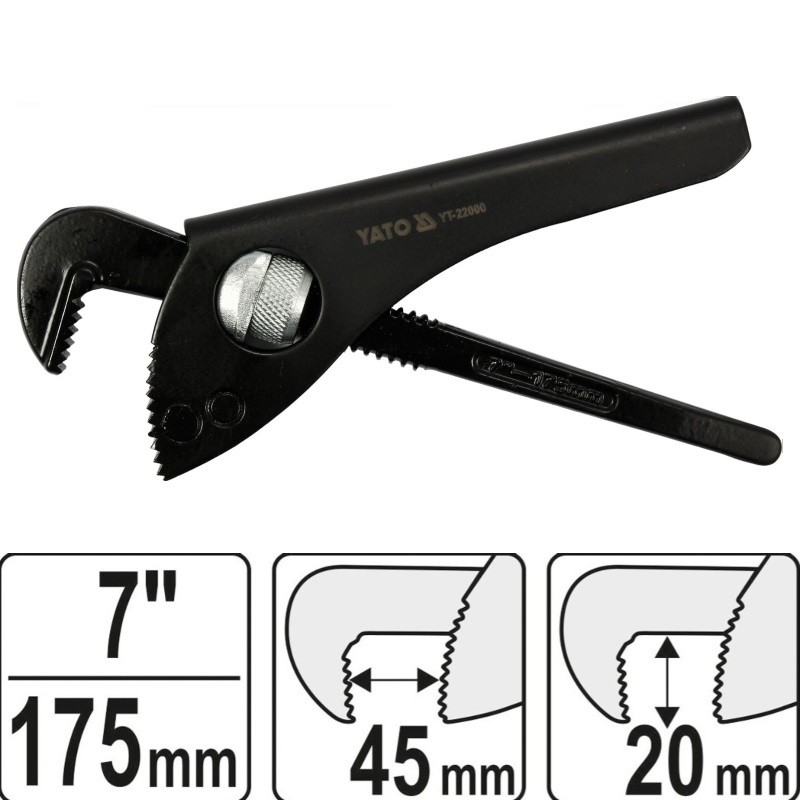 YT-22000 YATO Cheie pentru tevi tip german, deschidere 45 x 20 mm