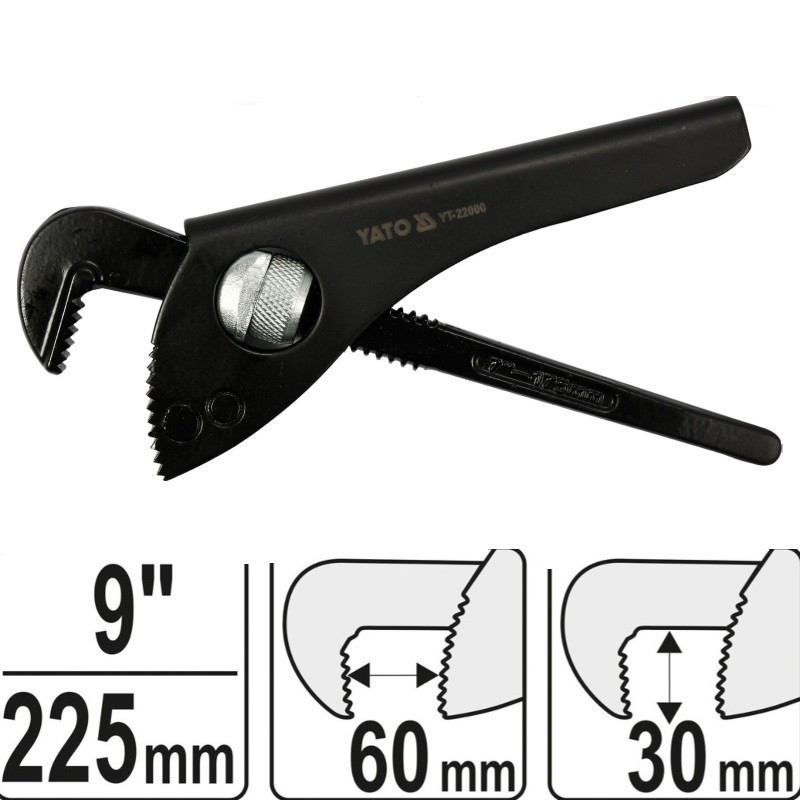 YT-22001 YATO Cheie pentru tevi tip german, deschidere 60 x 30 mm.