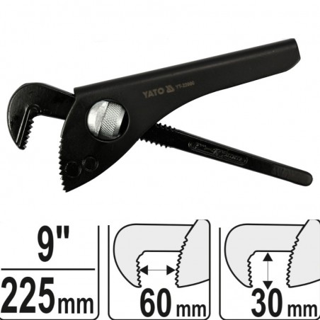 YT-22001 YATO Cheie pentru tevi tip german, deschidere 60 x 30 mm.