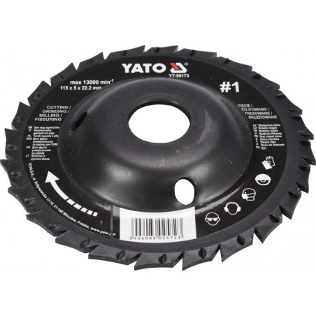 YT-59173 YATO Disc circular raspel depresat 115x5x22.2mm