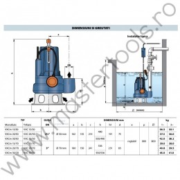 Pompe submersibile VXC70 Vortex Pedrollo