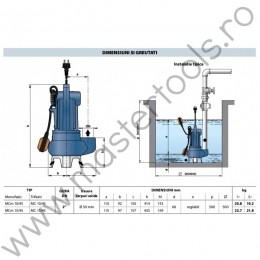 Pompe submersibile MC45 BICANAL Pedrollo