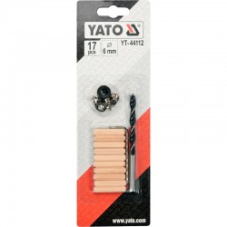 YT-44112 YATO Set pentru imbinari cu dibluri lemn, diametru 6 mm.