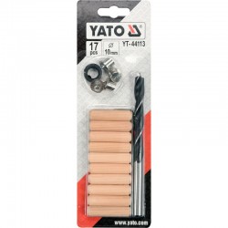 YT-44113 YATO Set pentru imbinari cu dibluri lemn, diametru 10 mm.