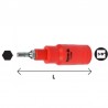 YT-21080 YATO Bit hexagonal 4 mm,cu adaptor patrat 3/8",izolat 1000 V