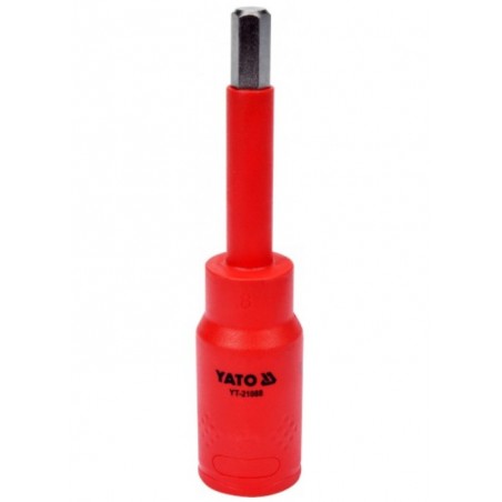 YT-21088 YATO Bit hexagonal 8 mm,cu adaptor patrat 1/2",izolat 1000 V