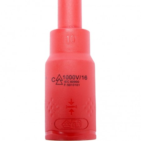 YT-21088 YATO Bit hexagonal 8 mm,cu adaptor patrat 1/2",izolat 1000 V
