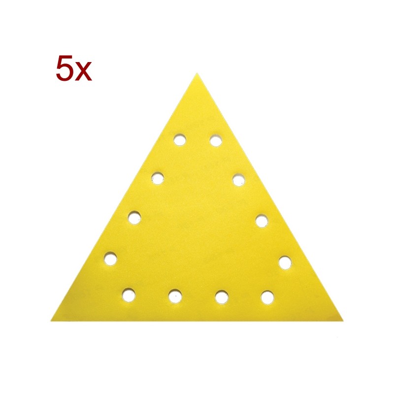 180726 RAIDER Set 5 foi abrazive triunghiulare 285 mm, granulatie 80