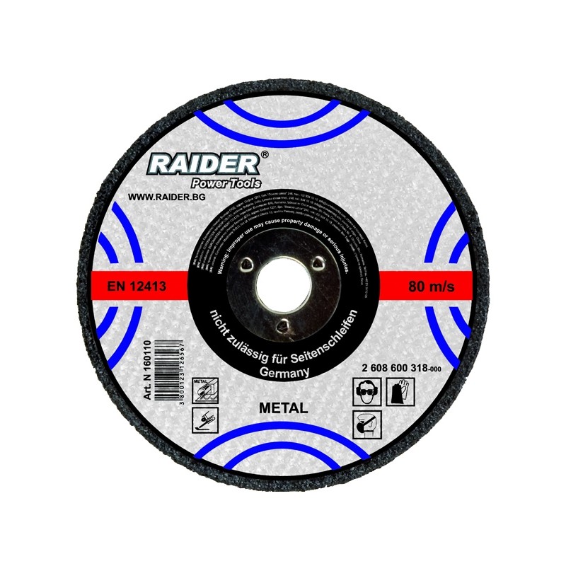 160109 RAIDER Disc taiere metal pentru polizor unghiular, 115x22.2x6mm