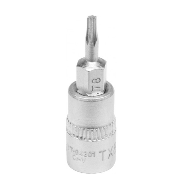YT-04301 YATO Bit TORX T8, adaptor prindere patrat 1/4", lungime 37 mm
