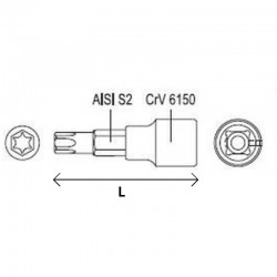YT-04306 YATO Bit TORX T30,adaptor prindere patrat 1/4",lungime 37 mm.
