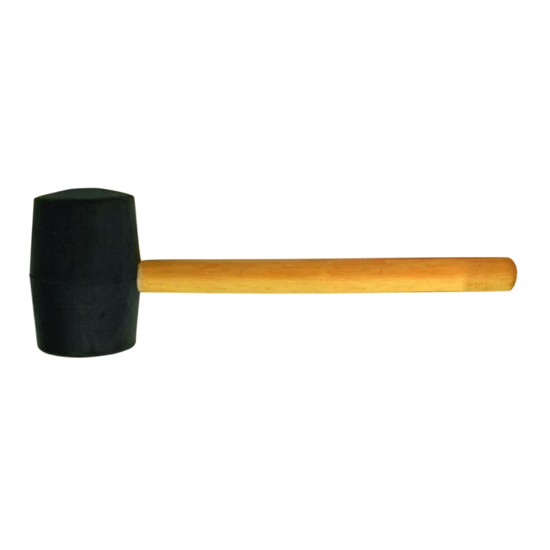 241163 BASIC Ciocan cauciuc cu maner din lemn 225g