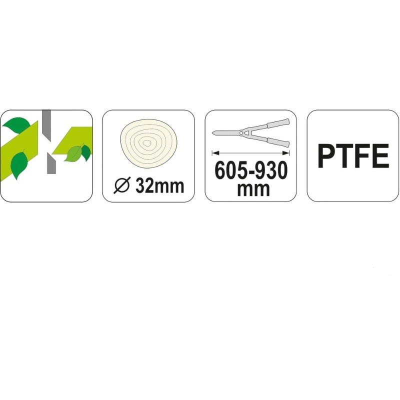 YT-8839 YATO Foarfeca telescopica taiere 32 mm, lungime 605-930 mm