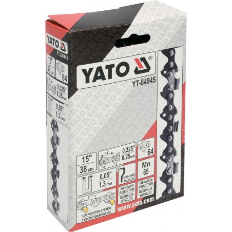 YT-84945 YATO Lant drujba 380 mm,pas 0.325",grosime 1.3 mm,eclise 64