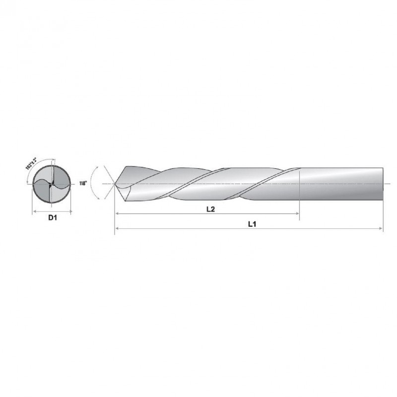 157692 RAIDER Burghiu pentru metale HSS-R prindere cilindrica 8 mm