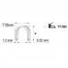 YT-7042 YATO Set 1000 capse rotunde, inaltime 14 mm