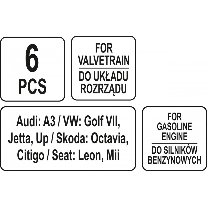 YT-06025 YATO Trusa de 6 intrumente blocare distributie VAG TSI/TFS