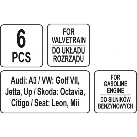 YT-06025 YATO Trusa de 6 intrumente blocare distributie VAG TSI/TFS
