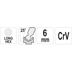 YT-05458 YATO Cheie imbus lunga cu bila, hex tip L, diametru 6 mm