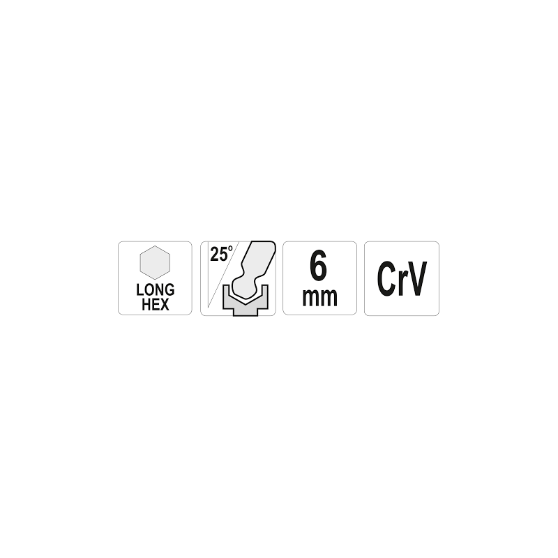 YT-05458 YATO Cheie imbus lunga cu bila, hex tip L, diametru 6 mm