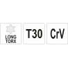 YT-05499 YATO Cheie imbus lunga, profil torx T30 insurubat, desurubat