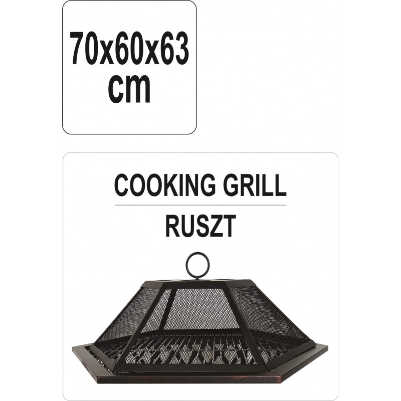 99703 LUND Gratar/ semineu de gradina, dimensiuni 70x60x63 cm
