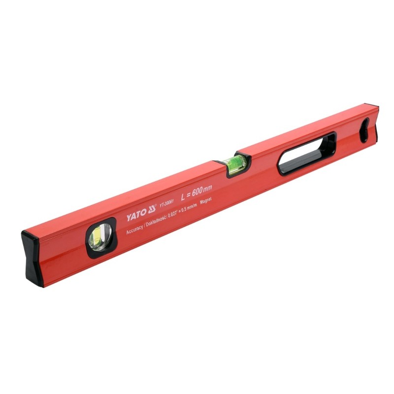 YT-30061 YATO Nivela magnetica,cu 2 bule,lungime 600 mm,din aluminiu
