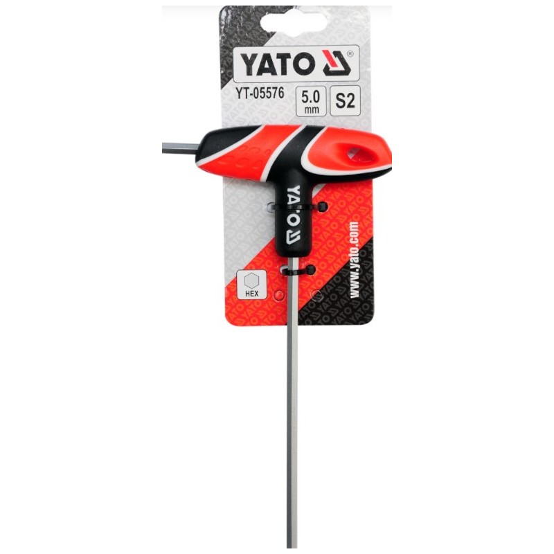 YT-05576 YATO Cheie imbus hexagonala 5 mm, tip T, lungime 140 mm
