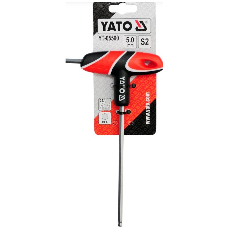 YT-05590 YATO Cheie imbus hexagonala 5 mm cu bila, tip T