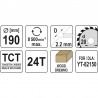 YT-60634 YATO Disc circular 190 x 20 x 2.2 mm, 24 dinti, pentru lemn