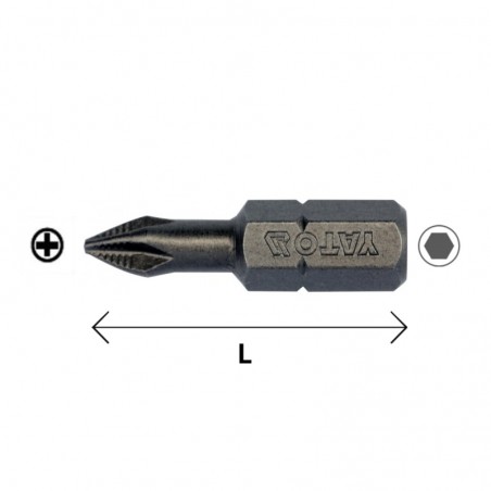 YT-04762 YATO Set 10 biti PH3, prindere hexagonala 1/4", lungime 25 mm