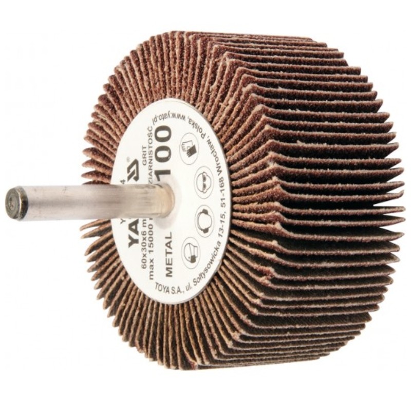 YT-83364 YATO Perie abraziva circulara tija,granulatie 100,60x30x6 mm