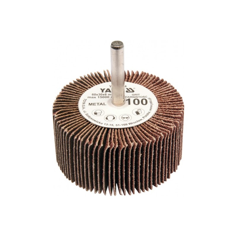 YT-83364 YATO Perie abraziva circulara tija,granulatie 100,60x30x6 mm