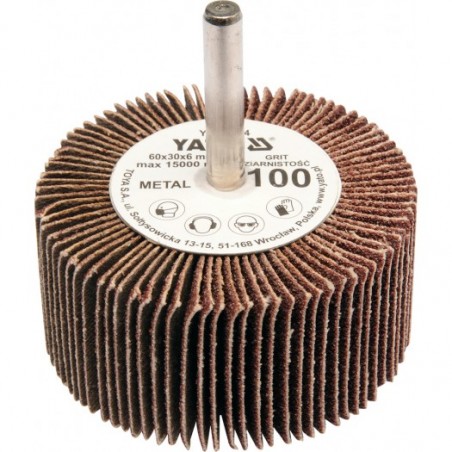 YT-83364 YATO Perie abraziva circulara tija,granulatie 100,60x30x6 mm
