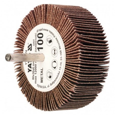 YT-83373 YATO Perie abraziva circulara tija,granulatie 80,80x30x6 mm