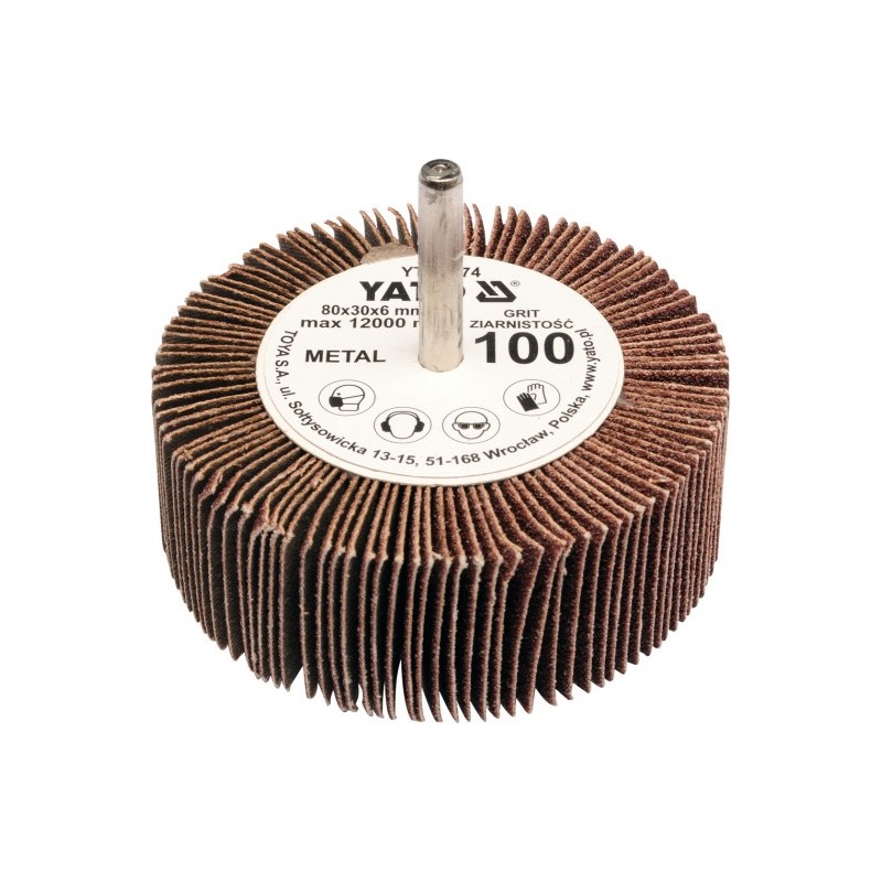 YT-83381 YATO Perie abraziva circulara tija,granulatie 40,80x40x6 mm