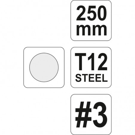 YT-6236 YATO Pila rotunda de lacatuserie, dimensiune 3, lungime 250 mm