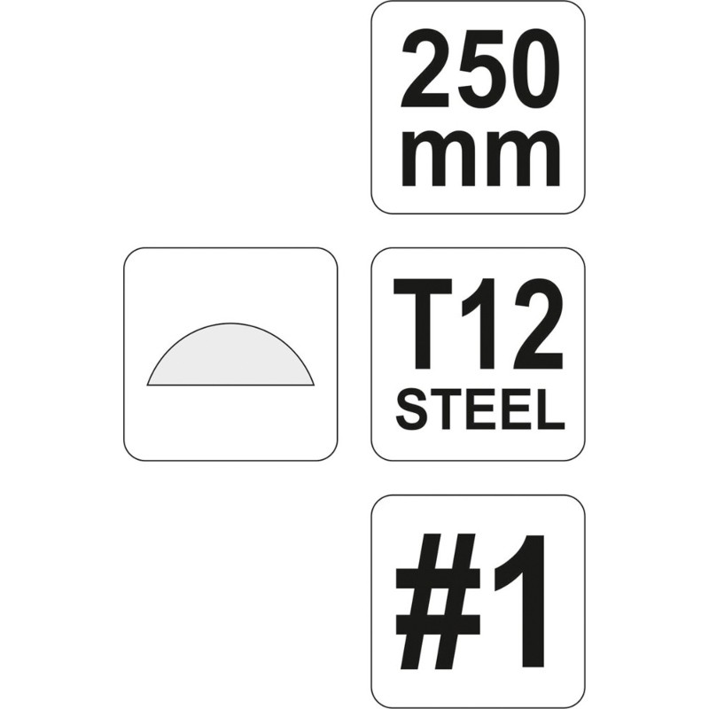 YT-6226 YATO Pila semi-rotunda de lacatuserie, dimensiune 1, 250 mm
