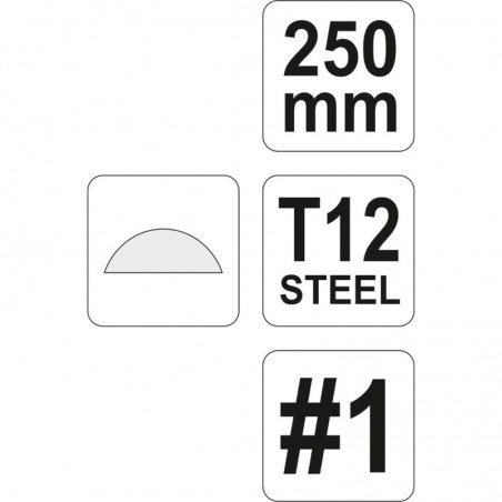 YT-6226 YATO Pila semi-rotunda de lacatuserie, dimensiune 1, 250 mm