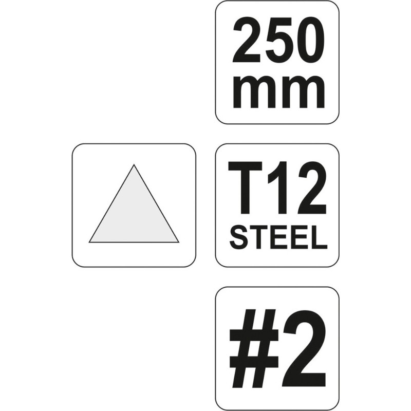 YT-6230 YATO Pila triunghiulara de lacatuserie, dimensiune 2, 250 mm