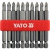 YT-0480 YATO Set 10 biti cruce PH2,prindere hexagon 1/4",lungime 75 mm
