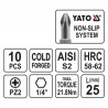 YT-0471 YATO Trusa 10 biti stea PZ2,prindere hexagon 1/4,lungime 25 mm