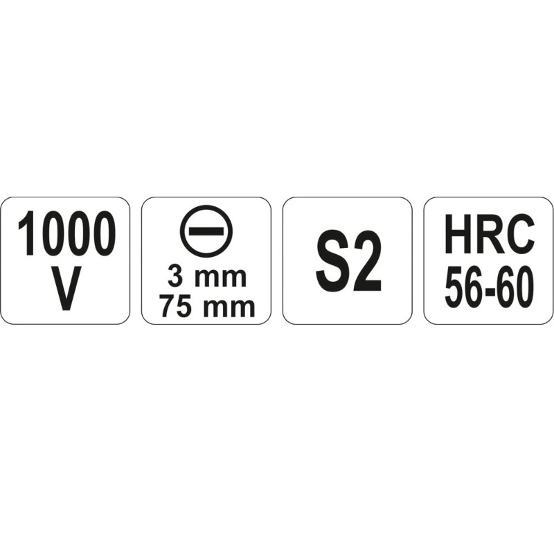 YT-2815 YATO Surubelnita dreapta 3 mm, izolata 1000 V, lungime 75 mm