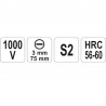 YT-2815 YATO Surubelnita dreapta 3 mm, izolata 1000 V, lungime 75 mm