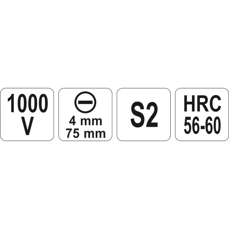 YT-2816 YATO Surubelnita dreapta 4 mm, izolata 1000 V, lungime 75 mm