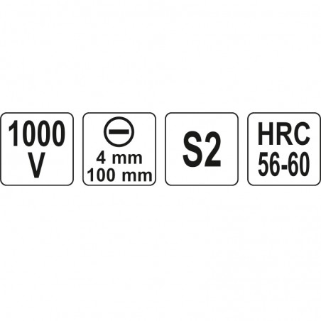 YT-2817 YATO Surubelnita dreapta 4 mm, izolata 1000 V, lungime 100 mm