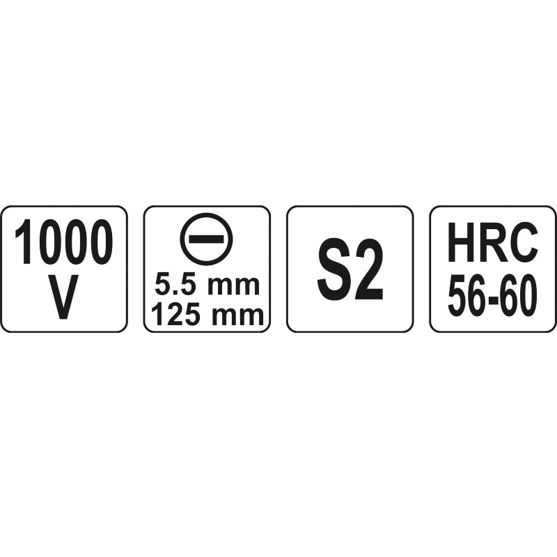 YT-2818 YATO Surubelnita dreapta 5.5 mm,izolata 1000 V,lungime 125 mm