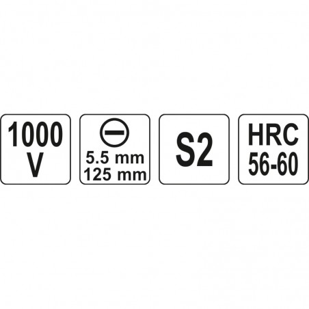 YT-2818 YATO Surubelnita dreapta 5.5 mm,izolata 1000 V,lungime 125 mm